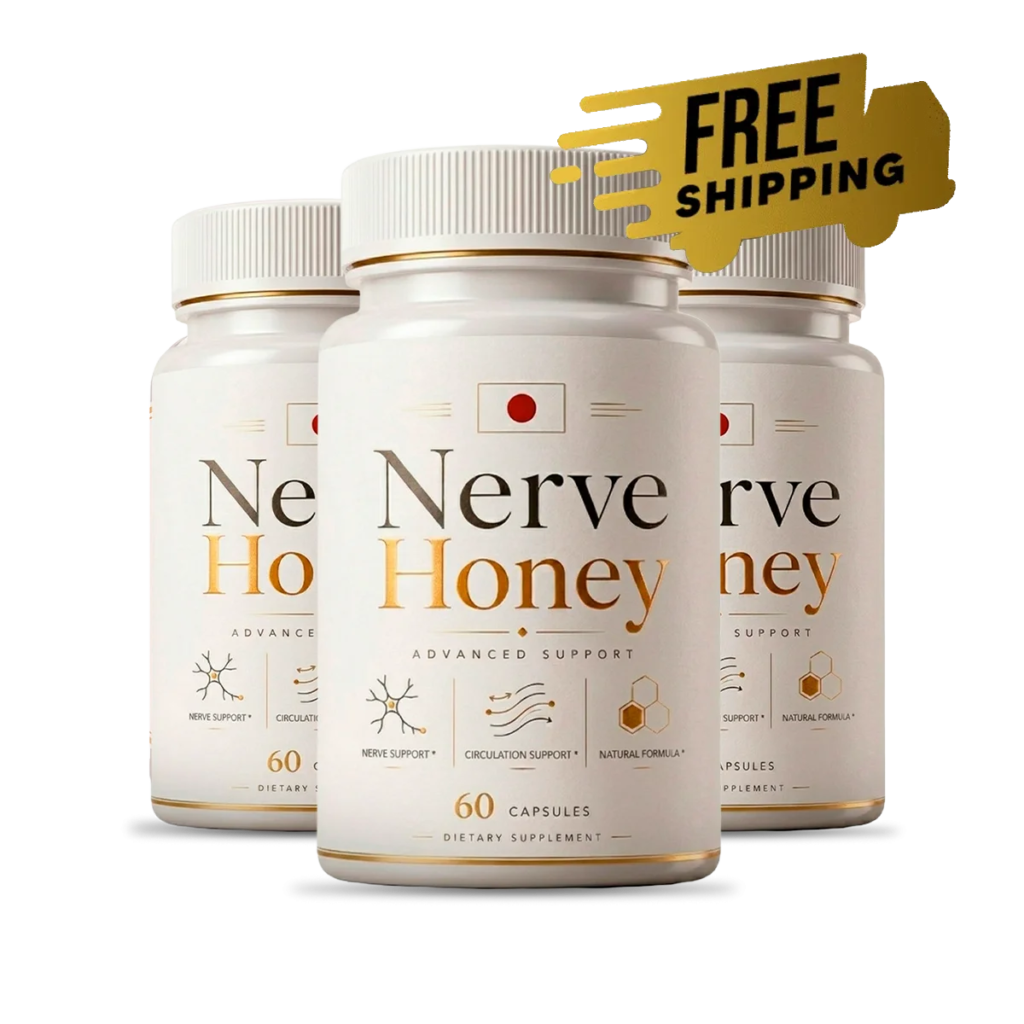 Three bottles of Nerve Honey advanced nerve support capsules